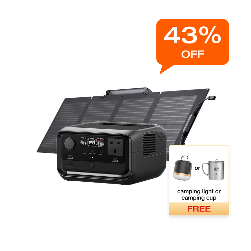 Load image into Gallery viewer, EcoFlow RIVER 3 Plus Solar Generator (110W Portable Solar Panel)