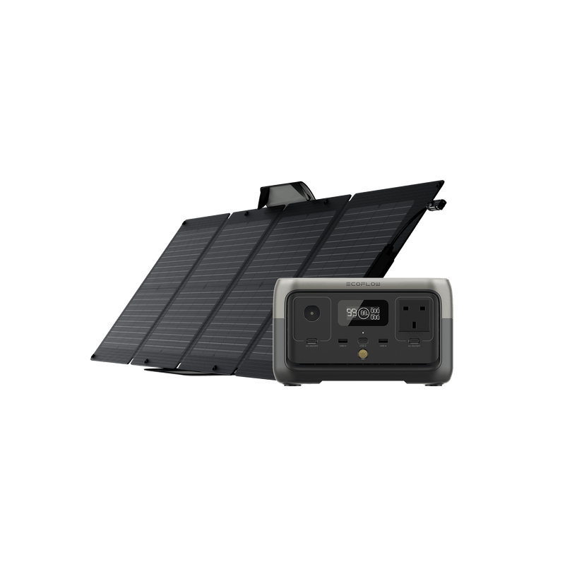 Load image into Gallery viewer, EcoFlow RIVER 2 Portable Power Station RIVER 2 + 110W Portable Solar Panel