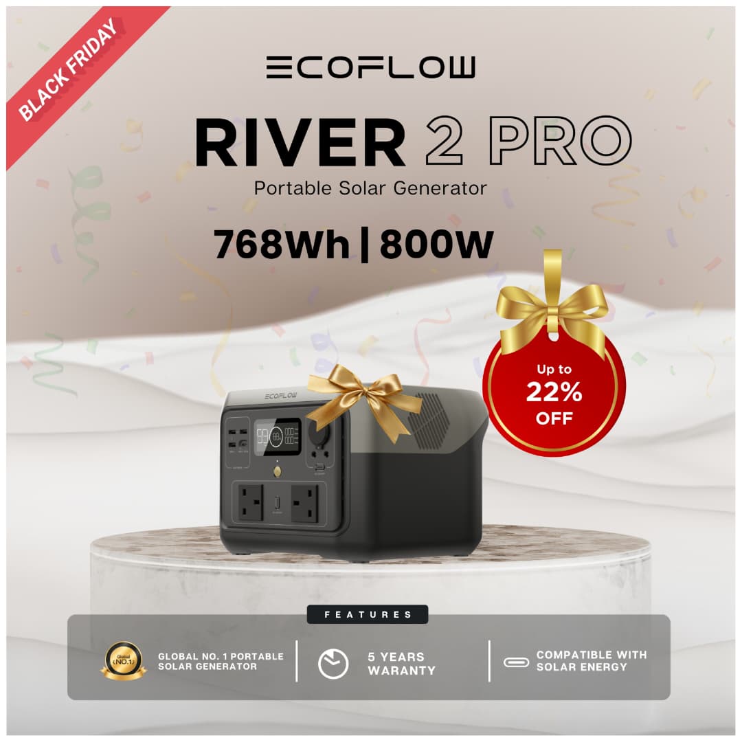 EcoFlow RIVER 2 Pro Solar Generator – 800W Output | EcoFlow NG