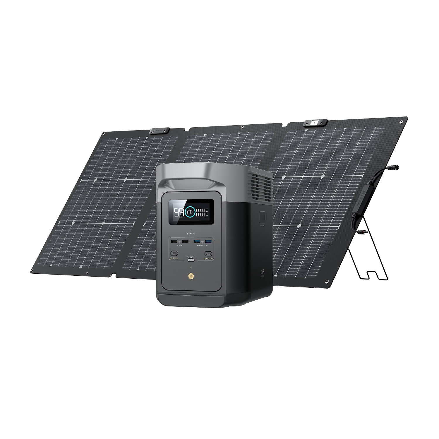 EcoFlow DELTA 2 + 160W Portable Solar Panel
