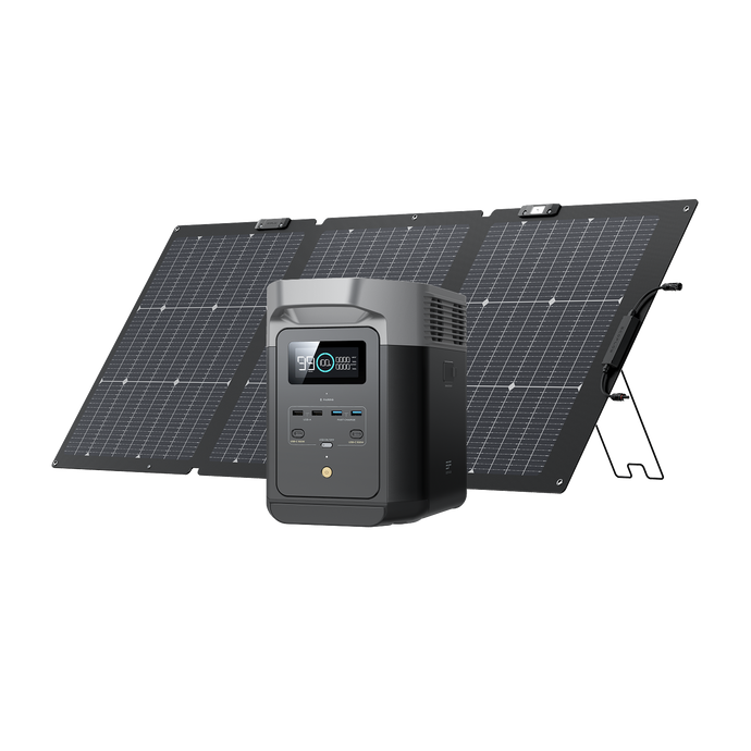 EcoFlow DELTA 2 + 160W Portable Solar Panel