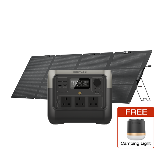 EcoFlow RIVER 2 Pro + 220W Portable Solar Panel(monofacial)