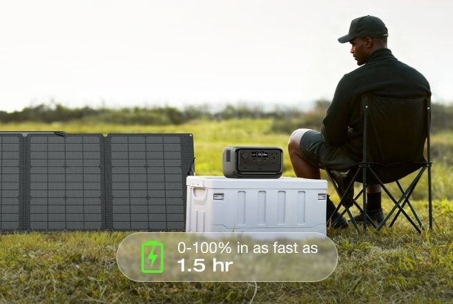 4 charging options, safely charge 0-100% in 1 hr