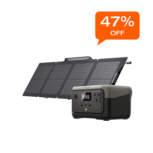 EcoFlow RIVER 2 Solar Generator (110W Portable Solar Panel)