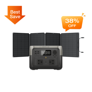 EcoFlow RIVER 2 Max Solar Generator + 110W Portable Solar Panel