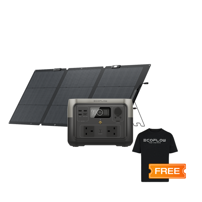 EcoFlow RIVER 2 Max Solar Generator + 160W Portable Solar Panel