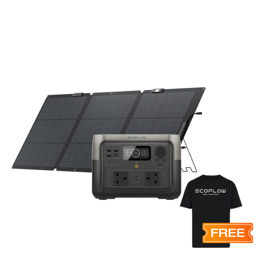 EcoFlow RIVER 2 Max Solar Generator + 160W Portable Solar Panel