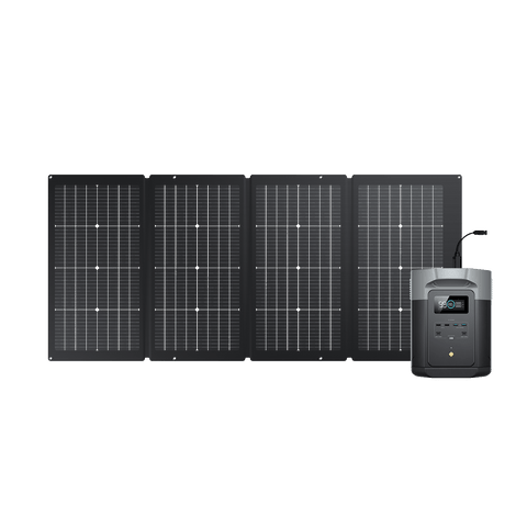 EcoFlow DELTA 2 Max Solar Generator (220W Portable Solar Panel)