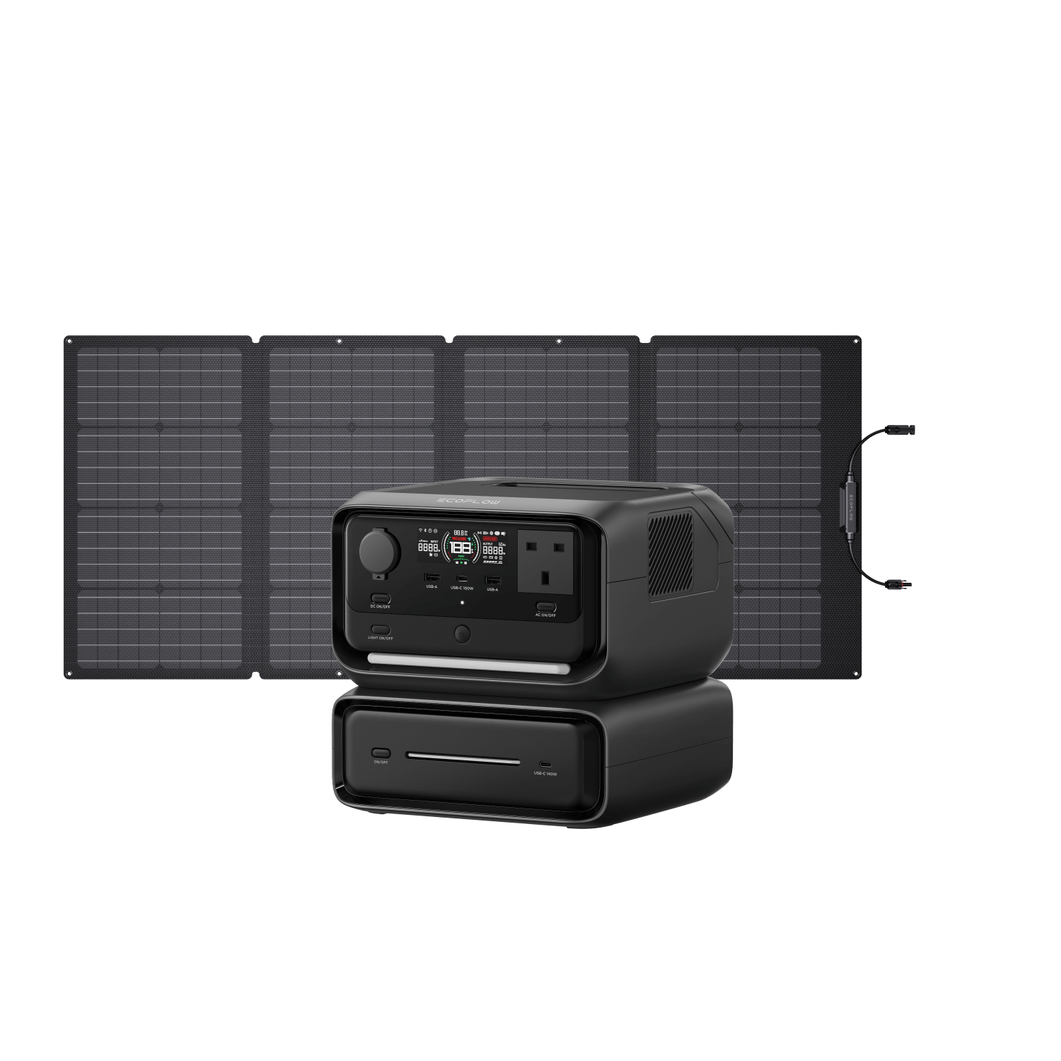 EcoFlow RIVER 3 Plus Solar Generator (PV 60W) RIVER 3 Max / 160W Portable Solar Panel